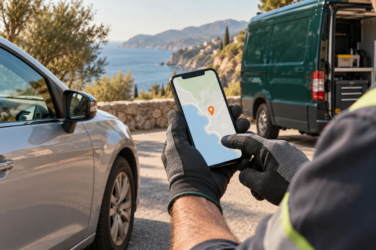 Mobil lastik servisinin hazırlık ve çalışma koşullarını temsil eden yapay zekâ görseli